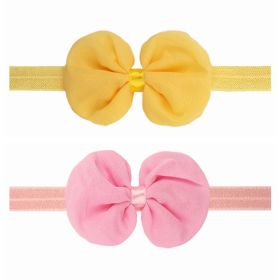 2 Pieces Baby Headband for Child Bowknot Headwear Cables Turban for Kids Elastic Headwrap Baby Hair Accessories
