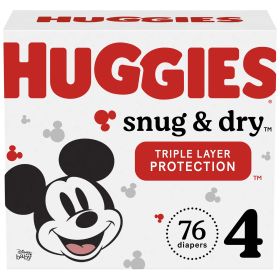 Huggies Snug & Dry Baby Diapers Size 4;  Count 76