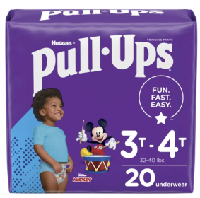 Pull-Ups Boys' Potty Training Pants Size 5;  3T-4T;  20 Ct