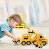 Construction Truck Toys for 3 4 5 6 Years Old Toddlers Kids Boys and Girls;  Car Toy Set with Sound and Light;  Play Vehicles in Friction Powered Carr