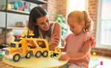 Construction Truck Toys for 3 4 5 6 Years Old Toddlers Kids Boys and Girls;  Car Toy Set with Sound and Light;  Play Vehicles in Friction Powered Carr