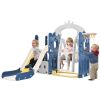 Toddler Slide and Swing Set 5 in 1, Kids Playground Climber Slide Playset with Basketball Hoop Freestanding Combination for Babies Indoor & Outdoor