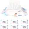 Bosonshop Best Baby Wipes Water Wipes Soft Cleaning Wipes Natural Wet Wipes, 6 Packs, 480 Wipes