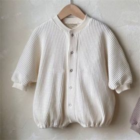 Boy And Girl's Foreign Style Fashion Simple Jumpsuit (Option: Apricot-90cm)