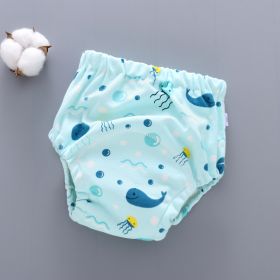 Baby Training Pants Washable 6-layer Gauze Diaper Cover (Option: Underwater World-M Code-5PCS)