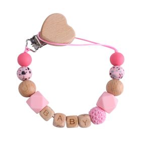 Baby Products Cartoon Animal Beech Pacifier Clip (Color: Pink)