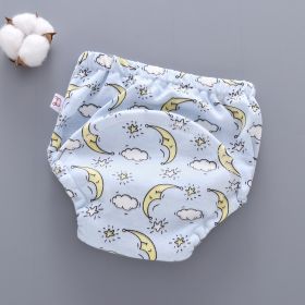 Baby Training Pants Washable 6-layer Gauze Diaper Cover (Option: Moon-L Code-5PCS)
