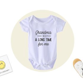 New Baby Romper Grandma Has Waited (Option: White-M)