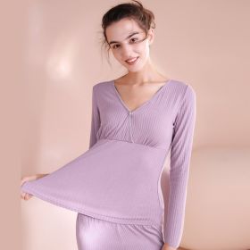 Maternity Autumn Clothes Long Trousers Suit After Childbirth Adjustable Home Nursing And Nursing Pajamas (Option: Green-2XL)