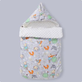 Baby Cotton Anti-surprise Jumping Child Sleeping Bag (Option: Prince grey-88x46cm)
