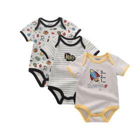 Baby  Cotton Cartoon Ha Clothes Triangle Climbing Suit (Option: Three piece set-9M)