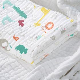 Baby Cotton Super Soft Absorbent Gauze Bath Towel (Option: Animal kingdom-95x75cm)