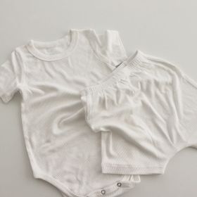 Baby Summer Modal One-piece Suit (Option: White-90cm)