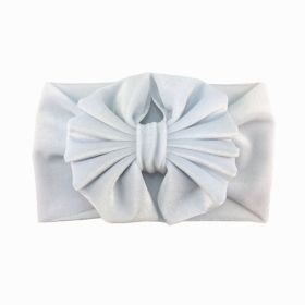 Headband Oversized Gold Velvet Bow (Color: White)