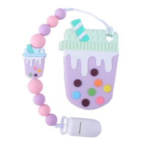 Baby Supplies Dental Gel Pacifier Chain Set (Color: Purple)