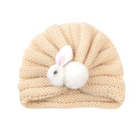 Children Wool Knitted Hat Autumn And Winter (Option: Milky White Rabbit)