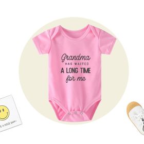 New Baby Romper Grandma Has Waited (Option: Pink-S)