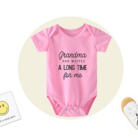 New Baby Romper Grandma Has Waited (Option: Pink-M)