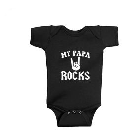 Cotton Climbing Suit Triangle Onesie Baby (Option: Black-3to6 months)