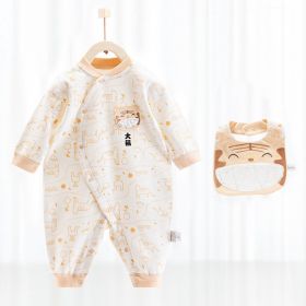 Baby's Pure Cotton Thermal Jumpsuit (Option: Tiger-90cm)