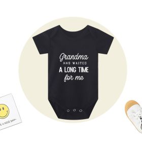 New Baby Romper Grandma Has Waited (Option: Black-M)