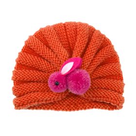 Children Wool Knitted Hat Autumn And Winter (Option: Orange Rabbit)