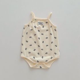 Sling Wrapped Fart Coat Triangle Harness Baby Cotton (Option: Small flowers-80cm)