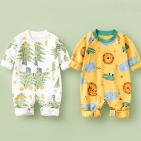 Cotton Long Sleeved Spring Clothing Children's Jumpsuit (Option: Little Forest Zoo-66cm)