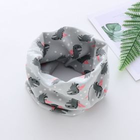 Baby Neck Scarf For Boys And Girls (Option: Grey Dinosaur)