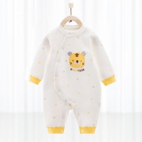 Cotton Thermal Clip Silk Onesie Newborn Climbing Baby Clothes (Option: Full of vitality-59cm)