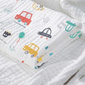 Baby Cotton Super Soft Absorbent Gauze Bath Towel (Option: Cartoon car-120x150cm)