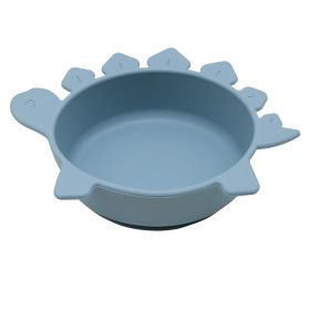 Children's Anti Fall Suction Cup Silicone Bowl (Option: Ashtray blue-Pterosaur)