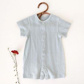 Bamboo Fiber Baby Clothes One Piece (Option: Grey blue-80cm)