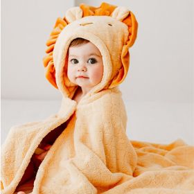 Coral Fleece Bath Towel Lion Koala Bath Towel (Option: Lion-125X80cm)