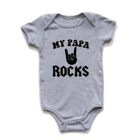 Cotton Climbing Suit Triangle Onesie Baby (Option: Grey-6to12 months)