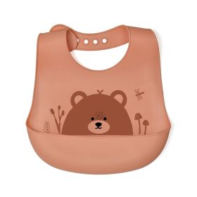 Waterproof Children's Saliva Bag Feeding Auxiliary Food Bib (Option: bear)