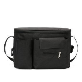 Stroller Saddlebag Multi-functional Out Storage Bag (Option: High End Black)