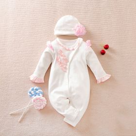 Jumpsuit Spring And Autumn Hooded Baby (Option: LTY351 1 White 59 80-59cm)