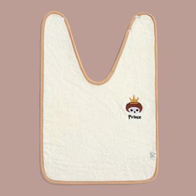 Child Wash Towel Baby Embroidery Bib (Option: Prince Coffee U)