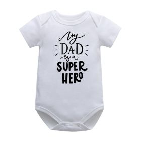Baby Triangle Jumpsuit Casual Onesie Romper (Option: Colorful White Hot Love Dad-3M)