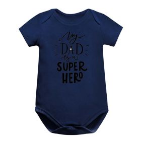 Baby Triangle Jumpsuit Casual Onesie Romper (Option: Colorful Blue Hot Love Dad-3M)