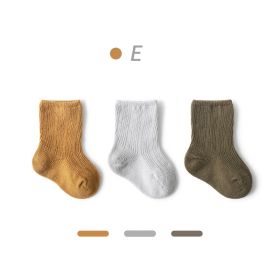 Baby  Autumn New Style Non-tight Leg Socks Pure Color (Option: Army Green Group-M)