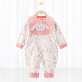 Baby's Pure Cotton Thermal Jumpsuit (Option: Pink rabbit-90cm)