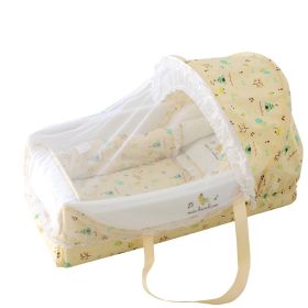 Portable Crib With Cradle In Bed (Option: Nature)