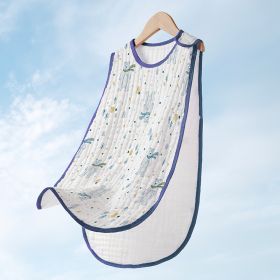 Cotton Gauze Sleeveless Vest Newborn Children's Sleeping Bag (Option: Star Blue Bear4-M)