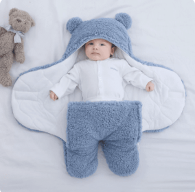 Baby Hugging Bag Newborn Supplies Swaddling Clothes Delivery Room Quilt (Option: Thin blue-65x70cm)