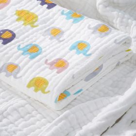 Baby Cotton Super Soft Absorbent Gauze Bath Towel (Option: Baby elephant-110x110cm)