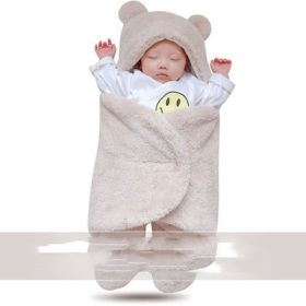 Baby Hold Newborn Thickened Out Wrap Swaddle Sleeping Bag (Option: Kachishu cotton wool-70x80cm)