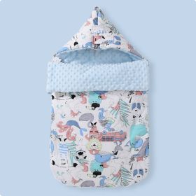 Baby Cotton Anti-surprise Jumping Child Sleeping Bag (Option: Animal world-88x46cm)