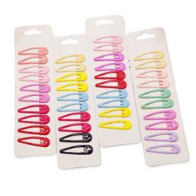 10pcs Cream Color Dripping Oil Sweet Girl BB Clip Cute Everything Children's Hair Clip Baby Bangs Side Clip (Color: Random)